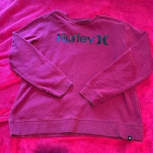 Red with black speckled Hurley pullover